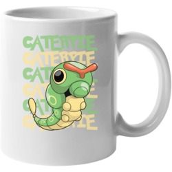 Caterpie Pokemon Love Heart Video Game Cartoon Fan Mug
