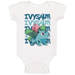 Ivysaur Pokemon Love Heart Video Game Cartoon Fan Baby One Piece