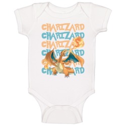 Charizard Pokemon Love Heart Video Game Cartoon Fan Baby One Piece