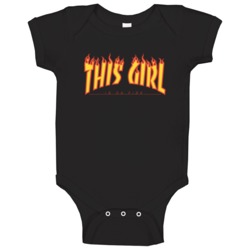 This Girl Is On Fire Thrasher Parody Baby One Piece