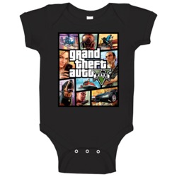 Grand Theft Auto V Game Cover Baby One Piece Grand Theft Auto V Game Cover Baby One Piece