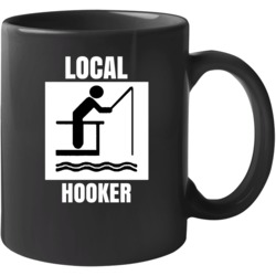 Local Hooker Fishing Stickman Parody Mug