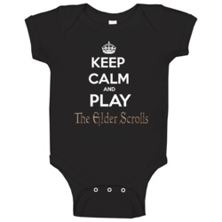Keep Calm And Play The Elder Scrolls Video Games Baby One Piece Keep Calm And Play The Elder Scrolls Video Games Baby One Piece
