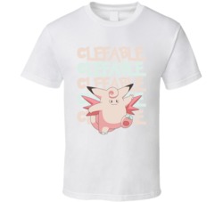 Clefable Pokemon Character Fan Poster T Shirt