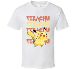 Pikachu Pokemon Character Fan Poster T Shirt