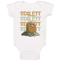 Diglett Pokemon Character Fan Poster Baby One Piece