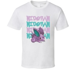 Nidoran Pokemon Character Fan Poster T Shirt