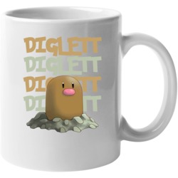 Diglett Pokemon Character Fan Poster Mug