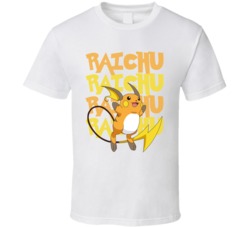 Raichu Pokemon Character Fan Poster T Shirt