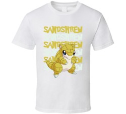 Sandshrew Pokemon Character Fan Poster T Shirt