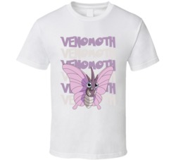 Venomoth Pokemon Character Fan Poster T Shirt