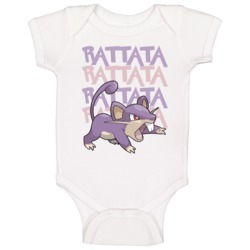Rattata Pokemon Character Fan Poster Baby One Piece
