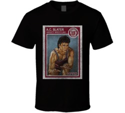 Ac Slater Vintage Retro Sports Trading Card Distressed Look T Shirt