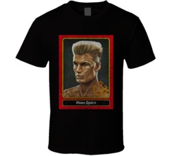 Russian Vintage Retro Sports Trading Card Distressed Look T Shirt