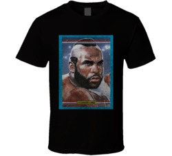 Clubber Lang Vintage Retro Sports Trading Card Distressed Look T Shirt
