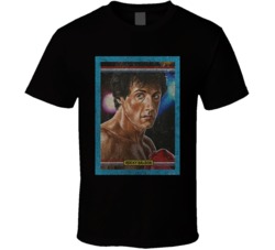 Rocky Balboa Vintage Retro Sports Trading Card Distressed Look T Shirt