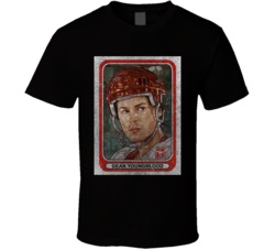 Dean Youngblood Vintage Retro Sports Trading Card Distressed Look T Sh