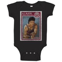 Ac Slater Vintage Retro Sports Trading Card Distressed Look Baby One P