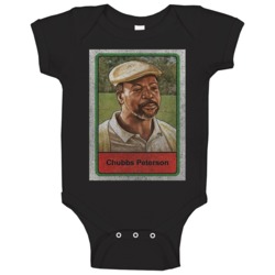 Chubbs Peterson Vintage Retro Sports Trading Card Distressed Look Baby