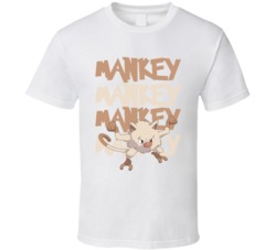 Mankey Pokemon Video Game Movie Cartoon Character Fan Poster T Shirt