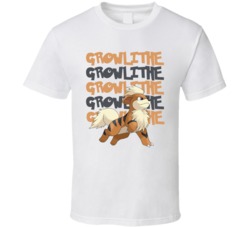 Growlithe Pokemon Video Game Movie Cartoon Character Fan Poster T Shir