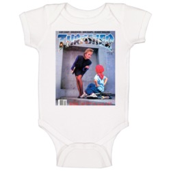 Thrasher Magazine Skateboarding Retro 1988 Issue Cover Baby One Piece