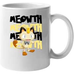 Meowth Pokemon Video Game Movie Cartoon Character Fan Poster Mug