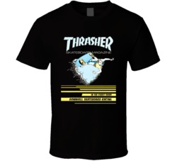 Vintage Looking Thrasher Skateboard Racing T Shirt