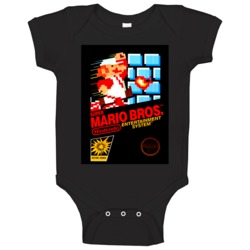 Super Mario Bros Cover Video Game Baby One Piece