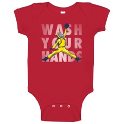 Wash Your Hands Air Basketball Baby One Piece