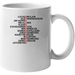 Stranger Things Character Names Crossword Puzzle Tv Show Fan Mug Mug