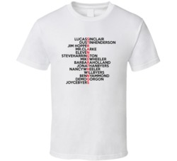 Stranger Things Character Names Crossword Puzzle Tv Show Fan T Shirt
