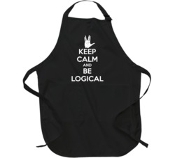 Keep Calm And Be Logical Spock Star Trek Trekkie Fan Apron