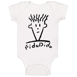 Fido Dido 80s Cartoon Character Fan Baby Baby One Piece
