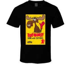 Bullwinkle Gum Tattoos Retro T Shirt