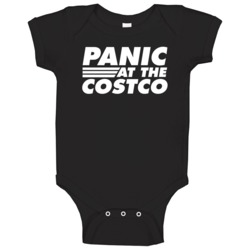 Panic At The Costco White  Baby One Piece
