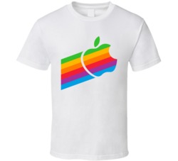 Retro Apple Rainbow T Shirt