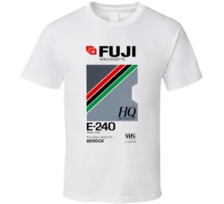Fuju Videocassette Retro E240 Vhs T Shirt