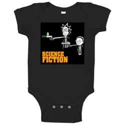 Rick And Morty Science Fiction Pulp Fiction Parody Baby One Piece