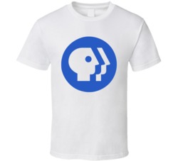 Pbs Network Head Logo Retro Tv Station T Shirt