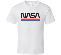 Retro Nasa Space Station Simple Logo Geek Science Fan T Shirt