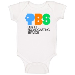 Pbs Network Logo Retro Tv Station Baby One Piece