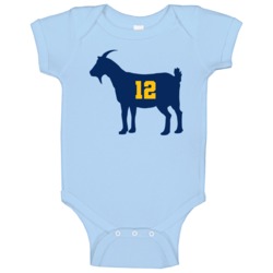 Tom Brady Goat Los Angeles Football Fan Baby One Piece