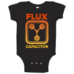 Flux Capacitor Back To The Future Logo Retro Movie Nerd Grunge Worn Lo