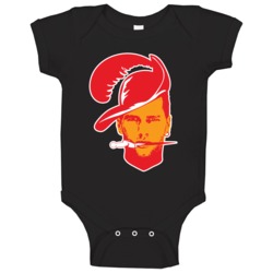 Tom Brady Tampa Bay Logo Cartoon Trade Football Baby One Piece
