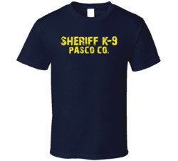 Sheriff K9 Pasco County Florida Police Dog Fan Worn Look T Shirt
