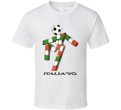 Italy 1990 90 Fifa World Cup Soccer Football Mascot Text Fan Worn Look