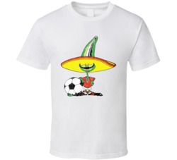 Mexico 1986 Fifa World Cup Soccer Football Mascot Fan Worn Look T Shir