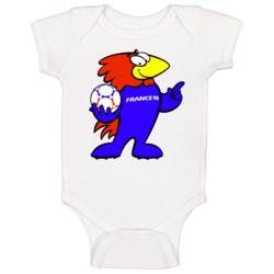 France 1998 Fifa World Cup Soccer Football Mascot Fan Baby Baby One Pi