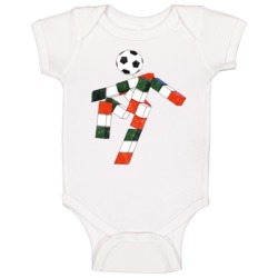 Italy 1990 Fifa World Cup Soccer Football Mascot Fan Worn Look Baby Ba